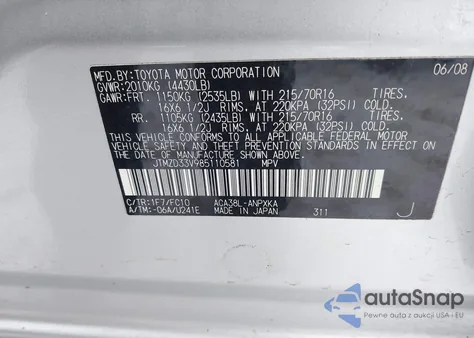 2008 Toyota Rav4 from USA, damaged, VIN JTMZD33V985110581